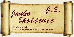 Janko Školjević vizit kartica